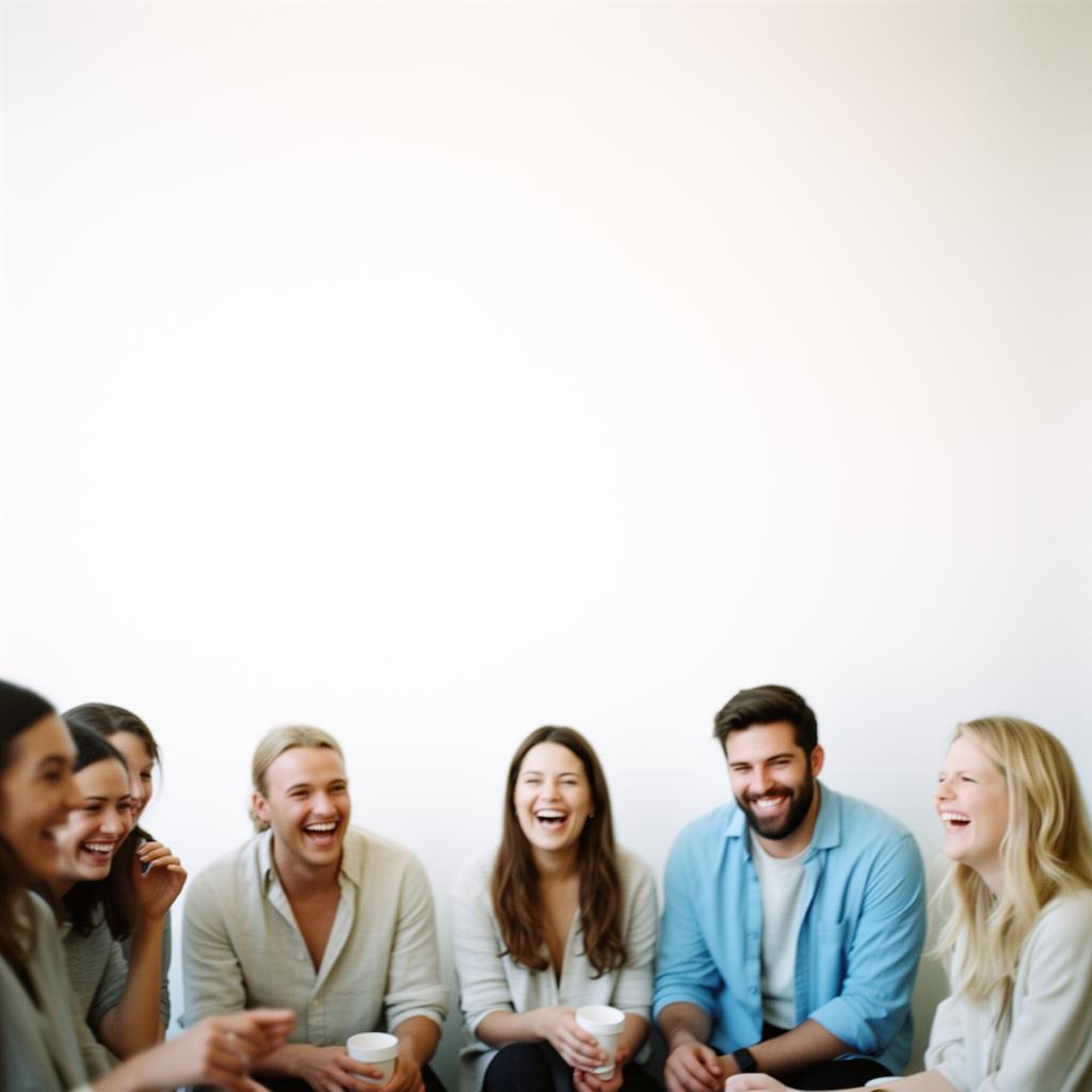 Friends laughing together